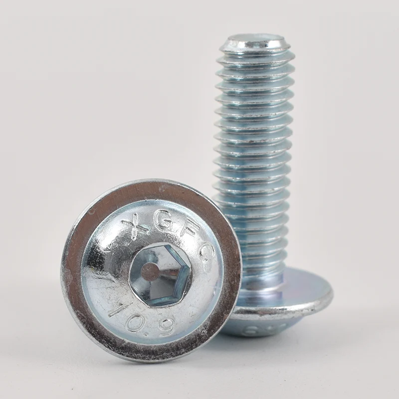Șuruburi de cap cu priză hexagonală galvanizată cu guler